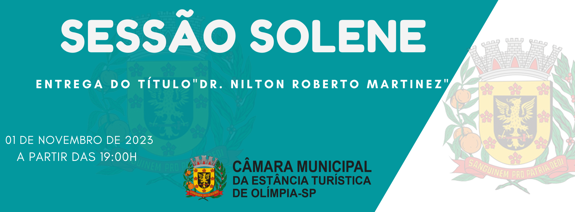 Câmara convida população para entrega de título in memoriam nesta quarta-feira