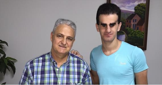 Paratleta Luan Bertasi visita o presidente Salata