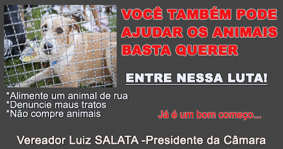 Campanha de proteção dos animais