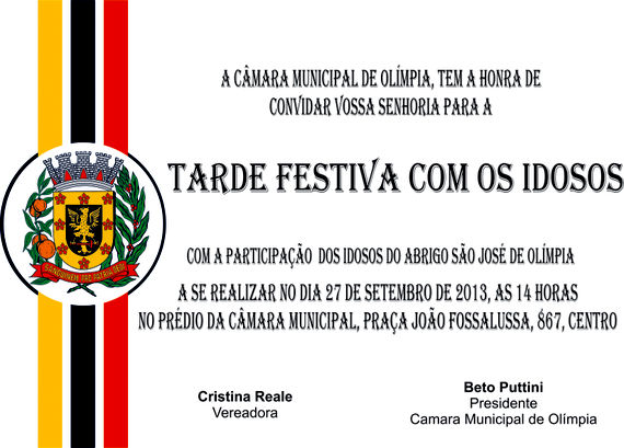Vereadora Cristina Reale convida todos para “Tarde Festiva”, nesta sexta-feira
