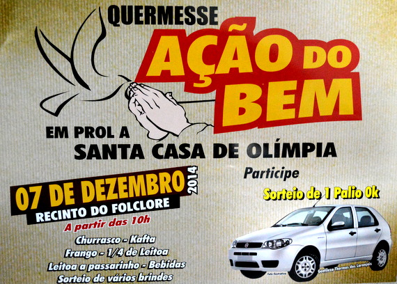 Vereadora Cristina Reale divulga quermesse em prol da Santa Casa de Olímpia