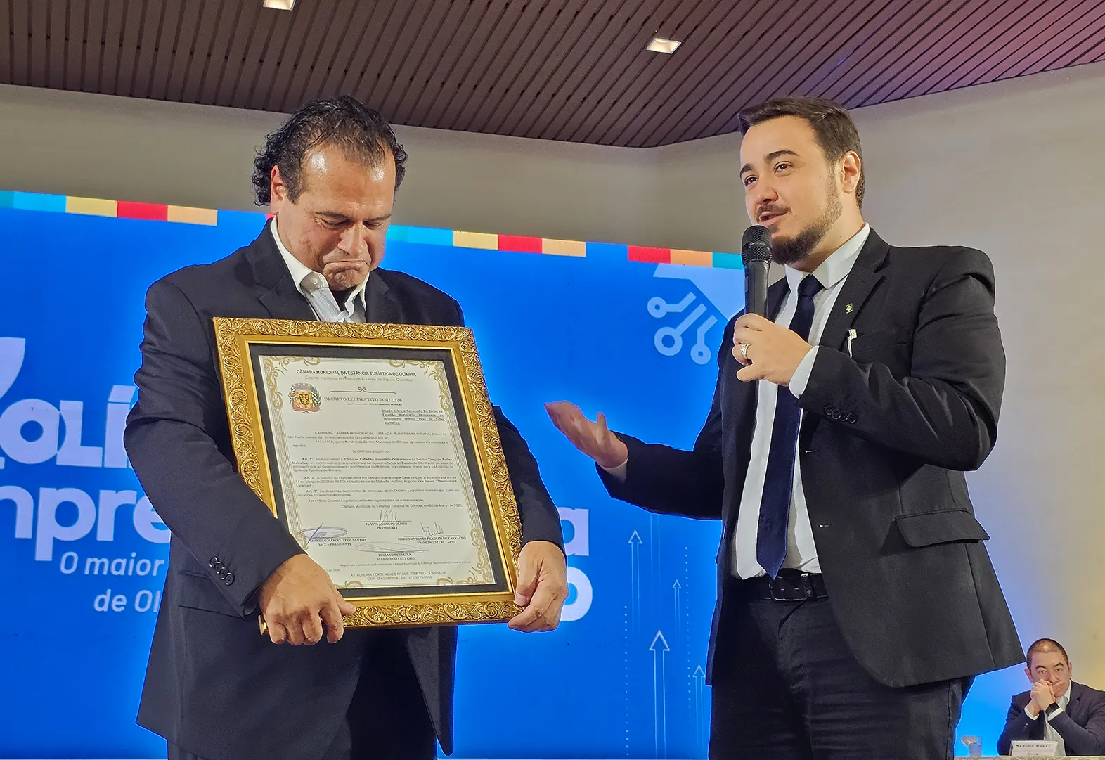 Tirso Meirelles se torna cidadão olimpiense em cerimônia no Olímpia+Empreendedora 2.0