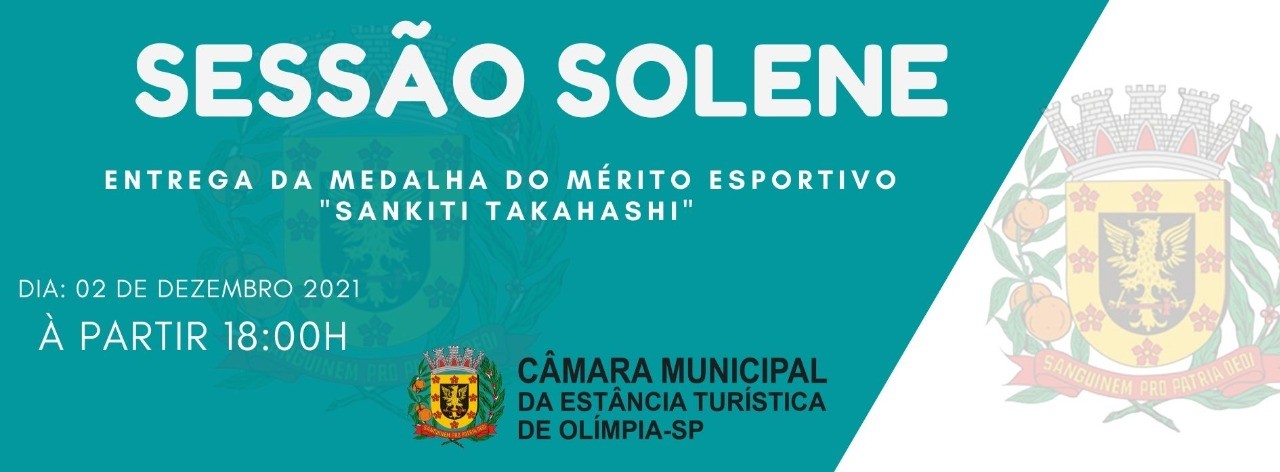 Câmara convida população para sessão solene de entrega de Medalha de Mérito Esportivo