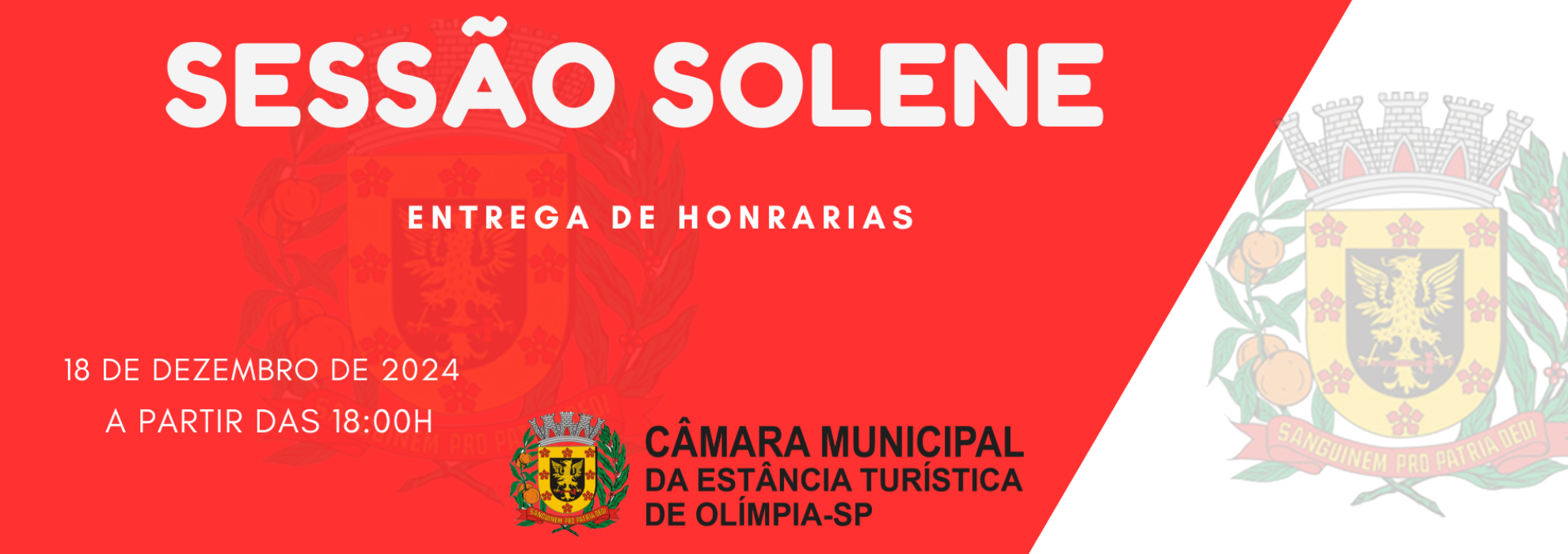 Câmara convida população para sessão solene na próxima quarta-feira