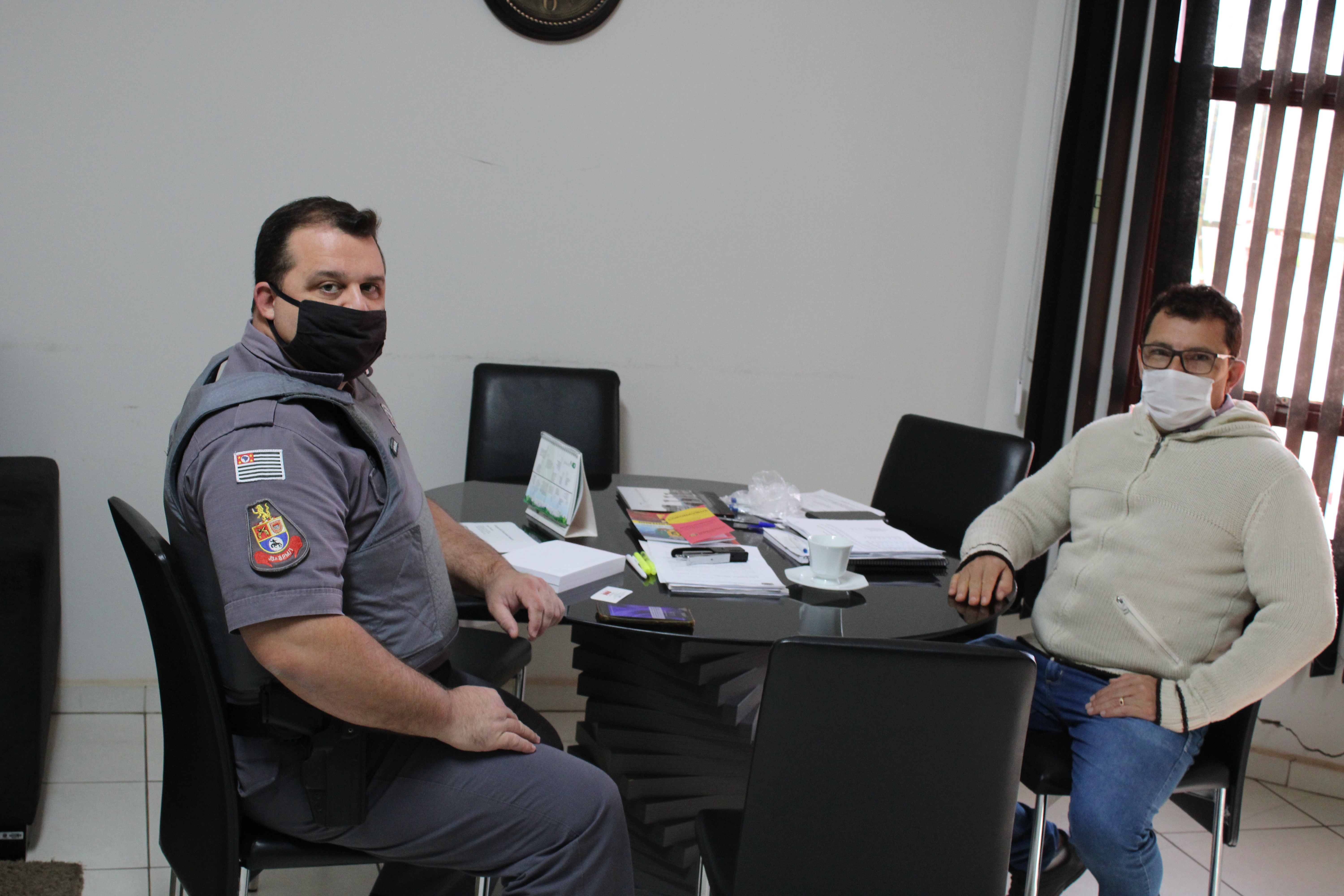Novo comandante da Polícia Militar de Olímpia visita a Câmara Municipal