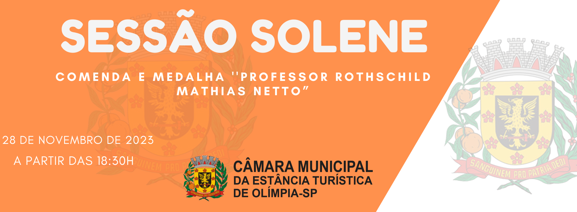 Câmara convida população para entrega de Comenda 